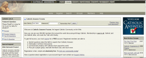 Catholic Answers Forum Screenshot