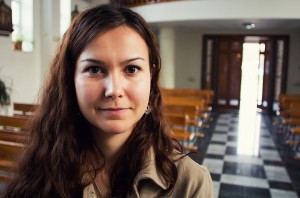 Girl Waiting In Church